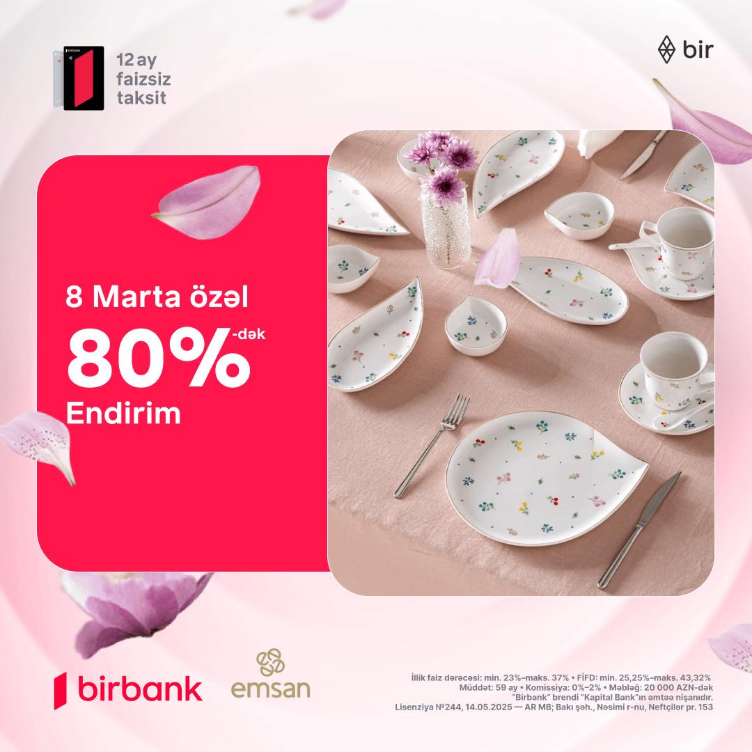 8 Martda hədiyyə seçimin Emsan-dan olsun!