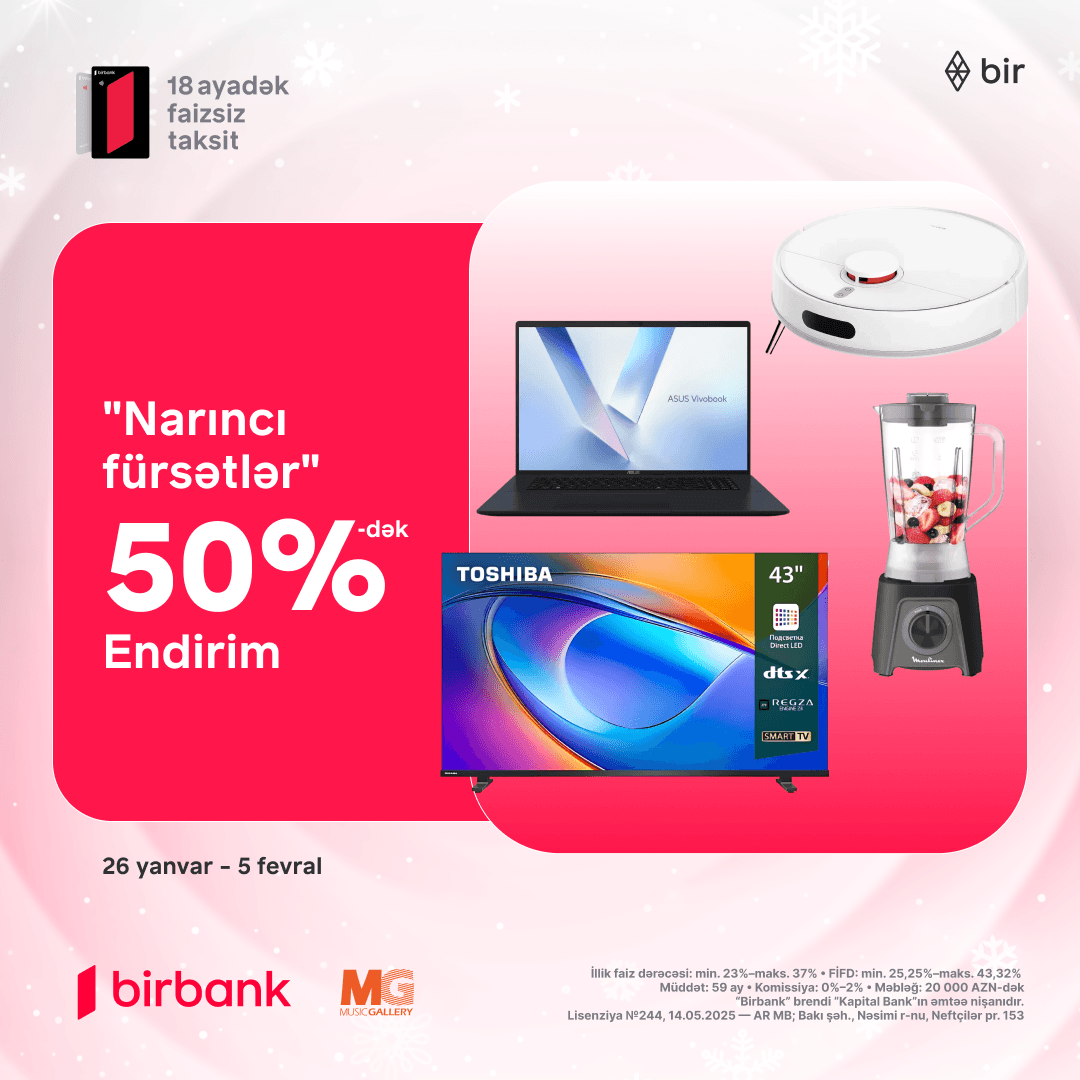 Music Gallery-də 50%-dək endirimlərlə "Narıncı fürsətlər" başladı!