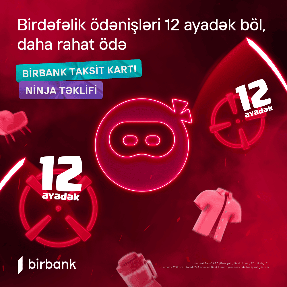 Ninja təklifi artıq Birbank tətbiqində