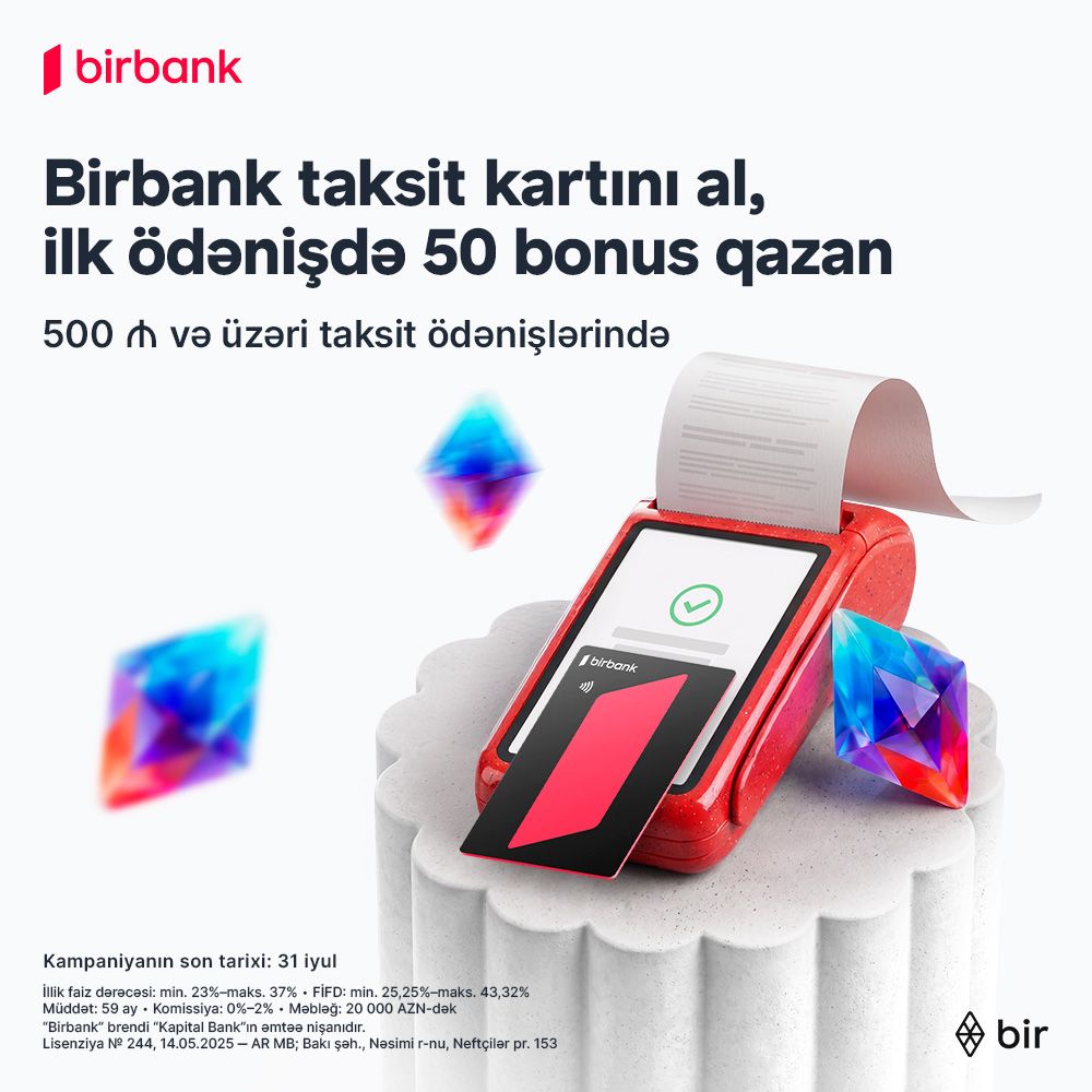 İlk taksitə 50 bonus