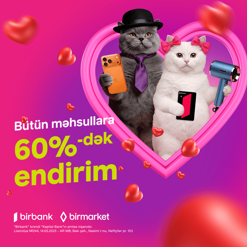 Birmarket-də 60%-dək endirimlərlə "Romantik təkliflər" başladı! 