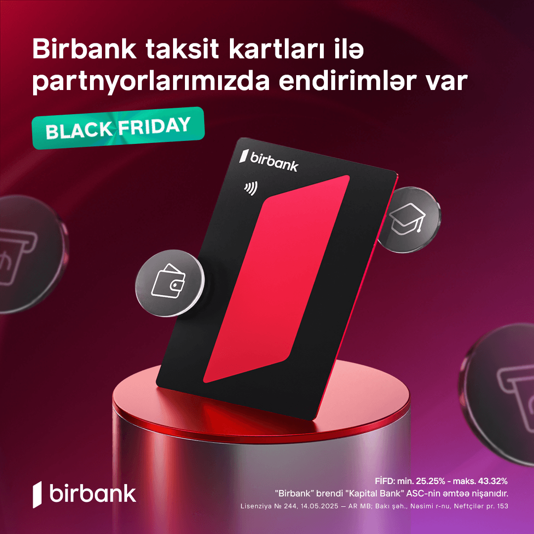 Birbank taksit kartı partnyorlarında "Black Friday" təklifləri