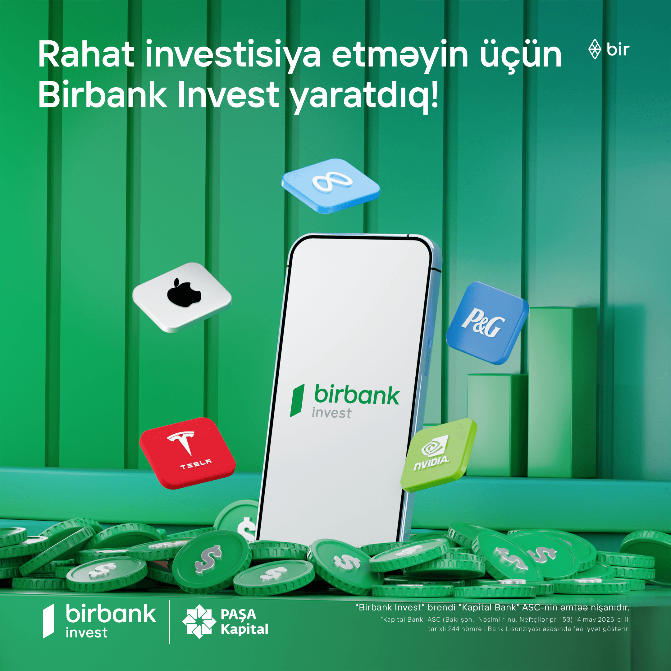 İnvestisiya dünyasına Birbank Invest-lə addım atın, daha çox qazanın!