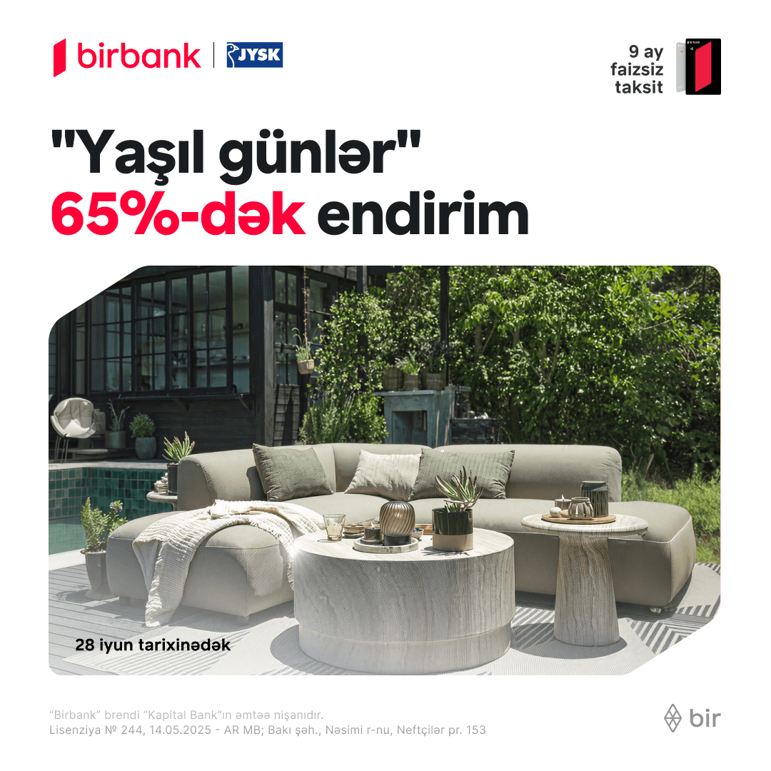 JYSK mağazalarında “Yaşıl Günlər” kampaniyası başladı!