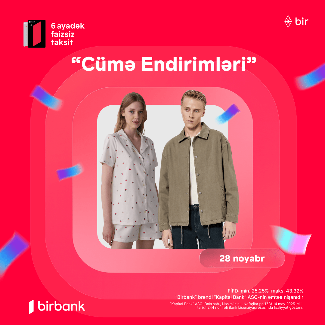 Sadəcə 1 gün möhtəşəm "Black Friday" endirimləri olacaq!