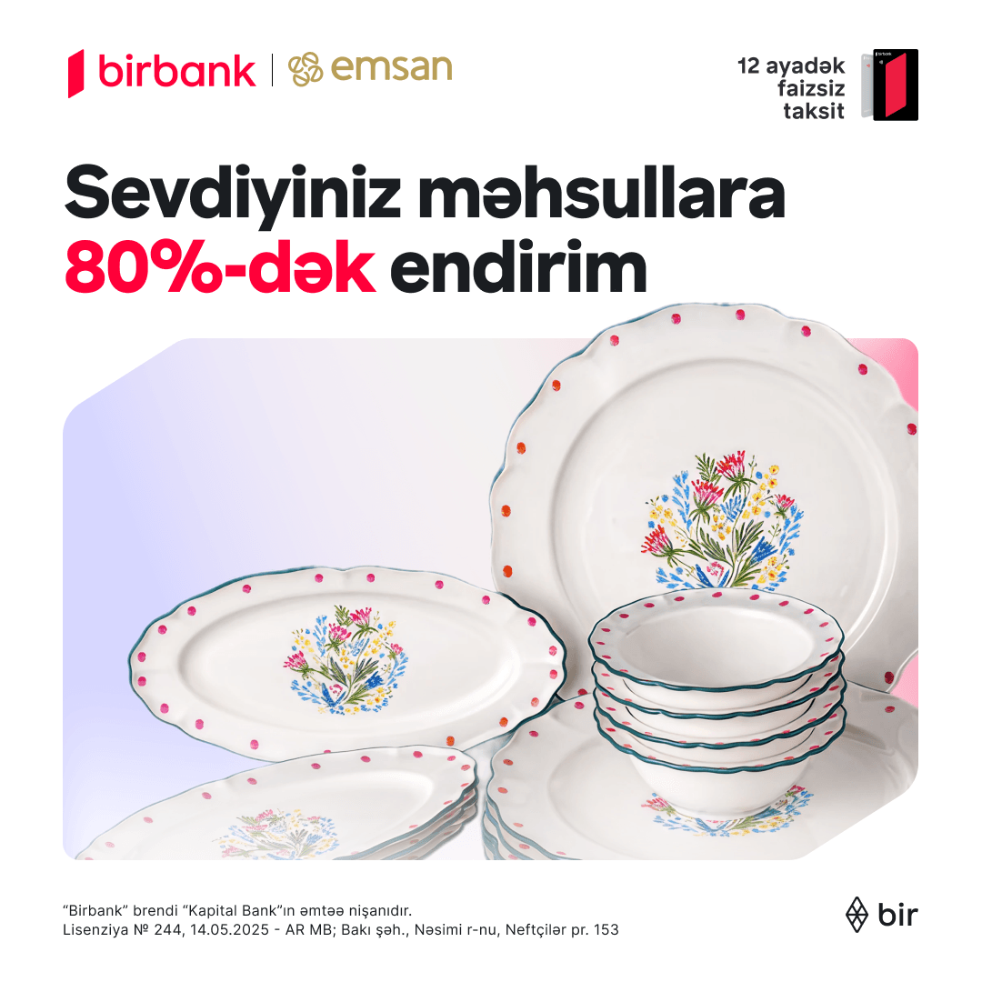 Evinə və süfrənə yaraşan seçimlər endirimlə Emsan-da!