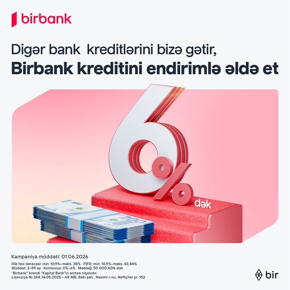 Kreditlərini yenilə, daha az ödə!