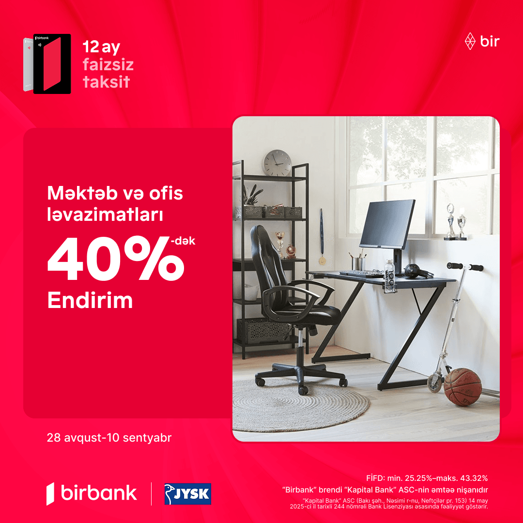 JYSK mağazalarında yeni tədris ilinə özəl təkliflər!
