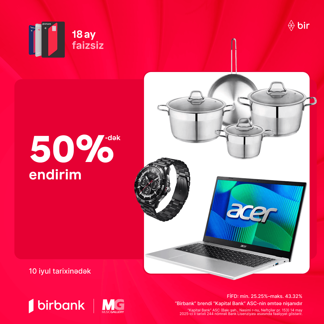 "Music Gallery"də 50%-dək endirimlərlə yayın tempini tutun!