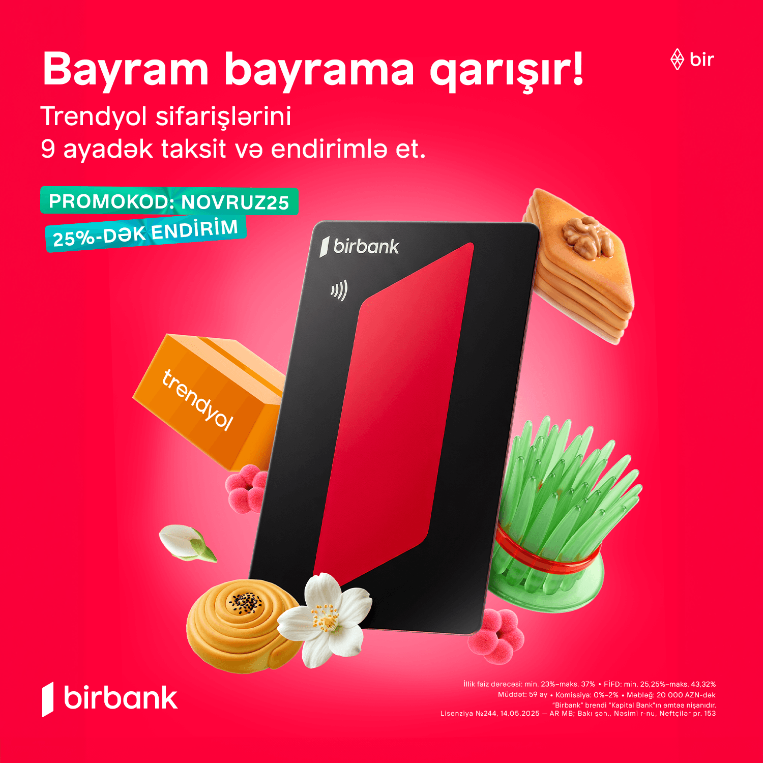 Trendyol-da milyonlarla müxtəlif məhsul indi 9 ayadək taksitlə