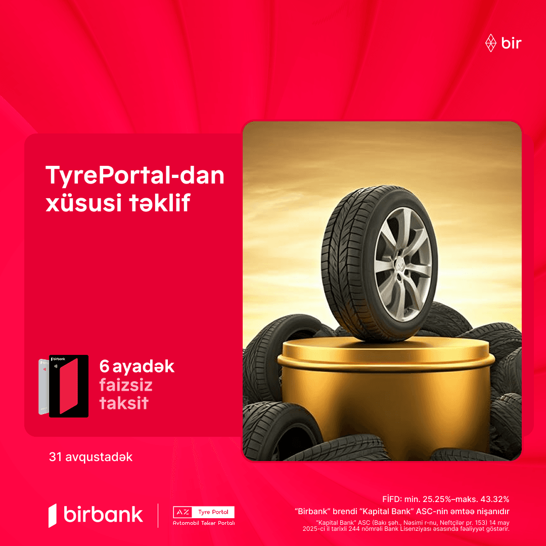 Tyreportal.az-dan avtomobili olan hər kəs üçün əla xəbər!