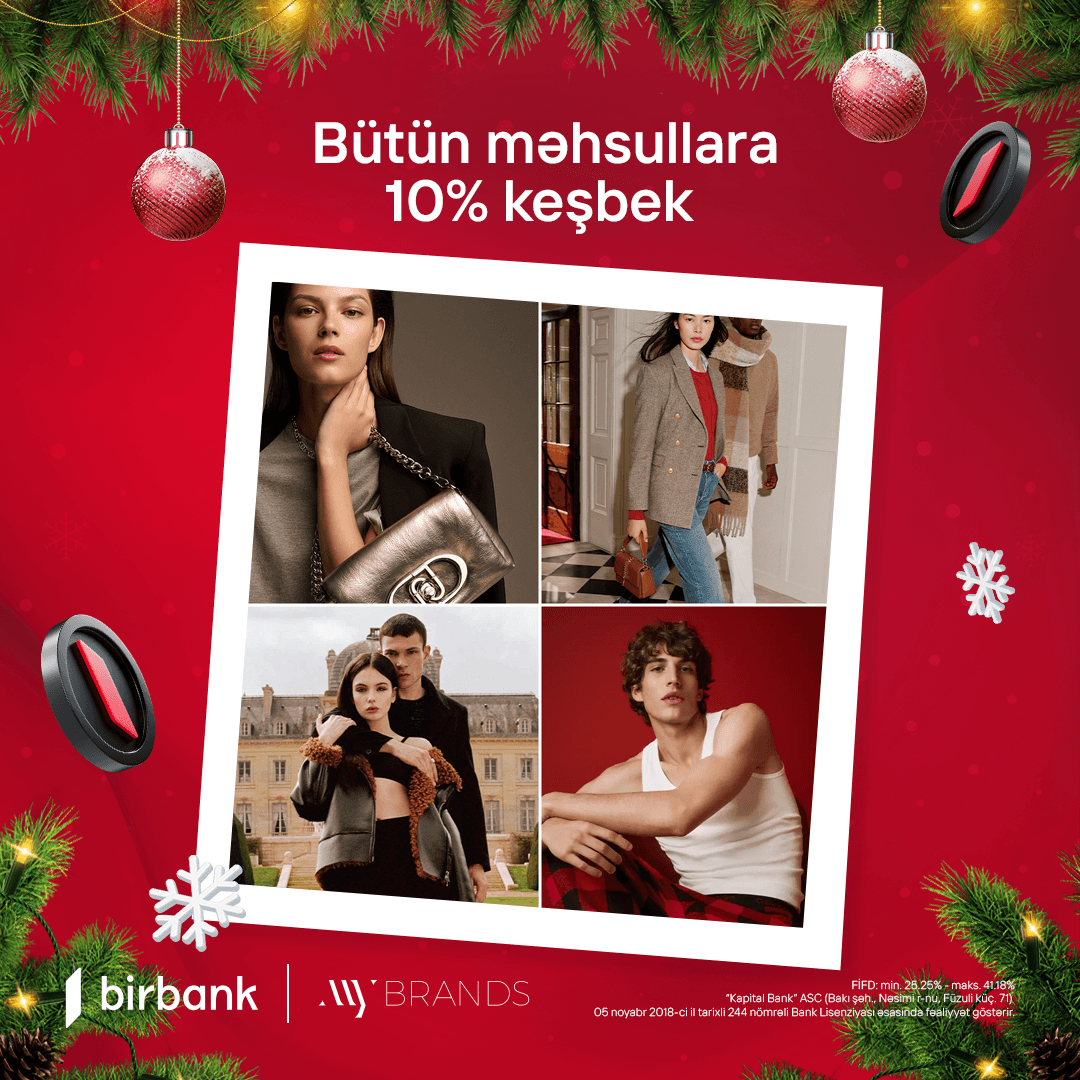 “MyBrands” mağazalar şəbəkəsində 10% keşbek sizi gözləyir!