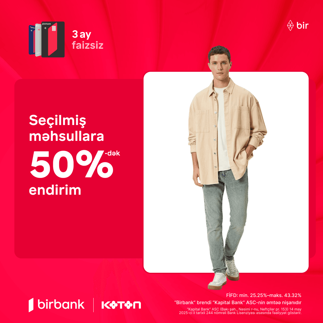 "Koton" mağazalarında 50%-dək endirimlə başladı!