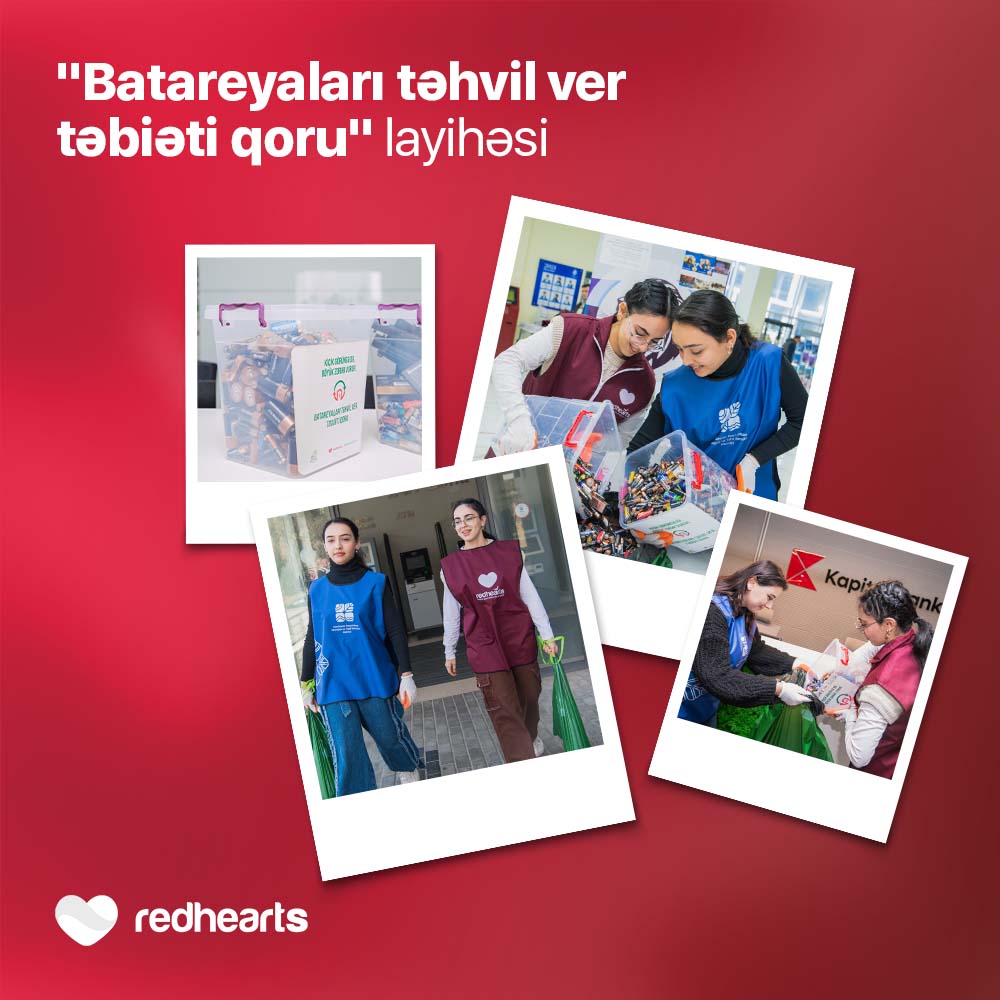 “Batareyaları təhvil ver, təbiəti qoru” layihəsi çərçivəsində 1362 kq batareya toplanıb