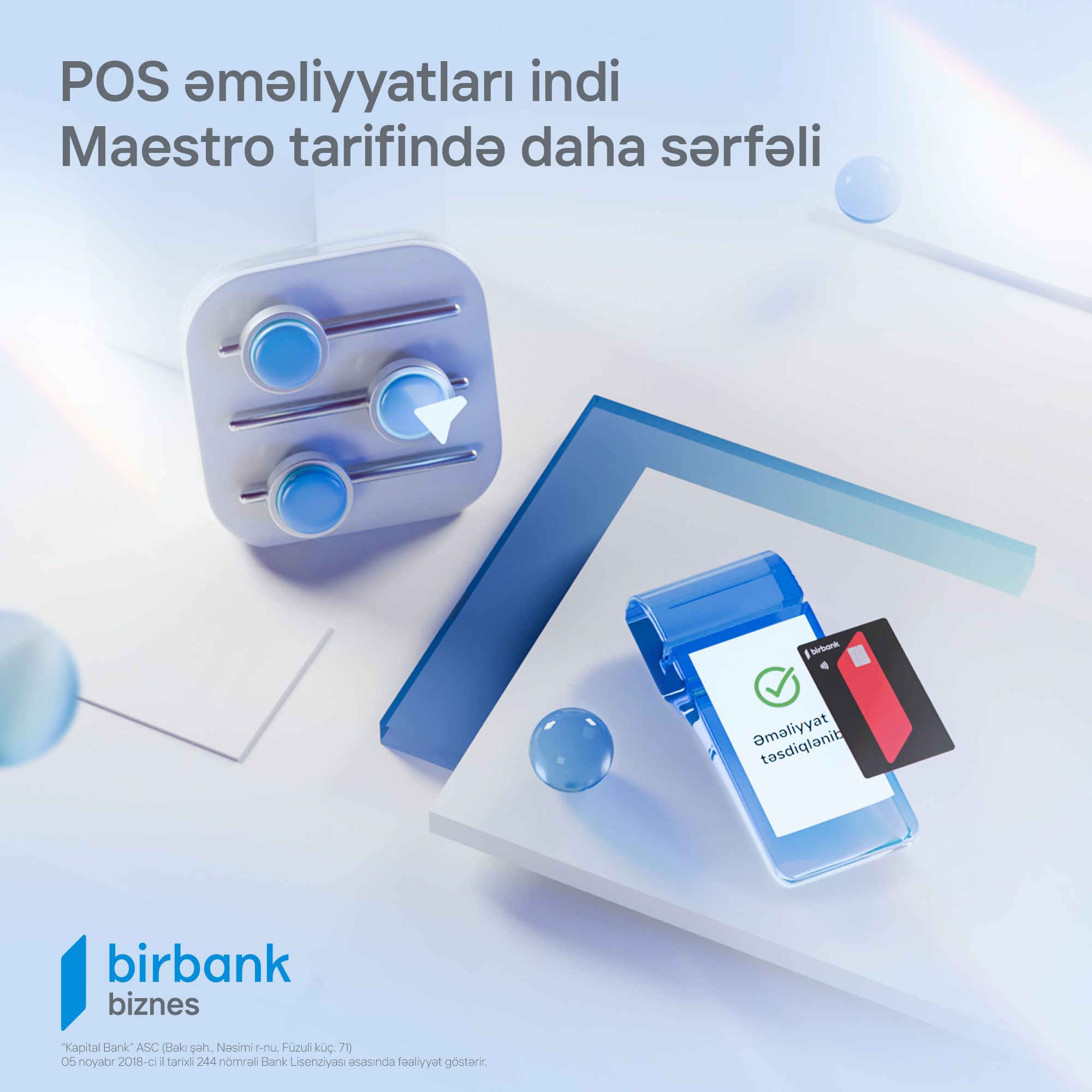 New feature in Birbank Biznes’s “Maestro” tariff: POS transactions now available