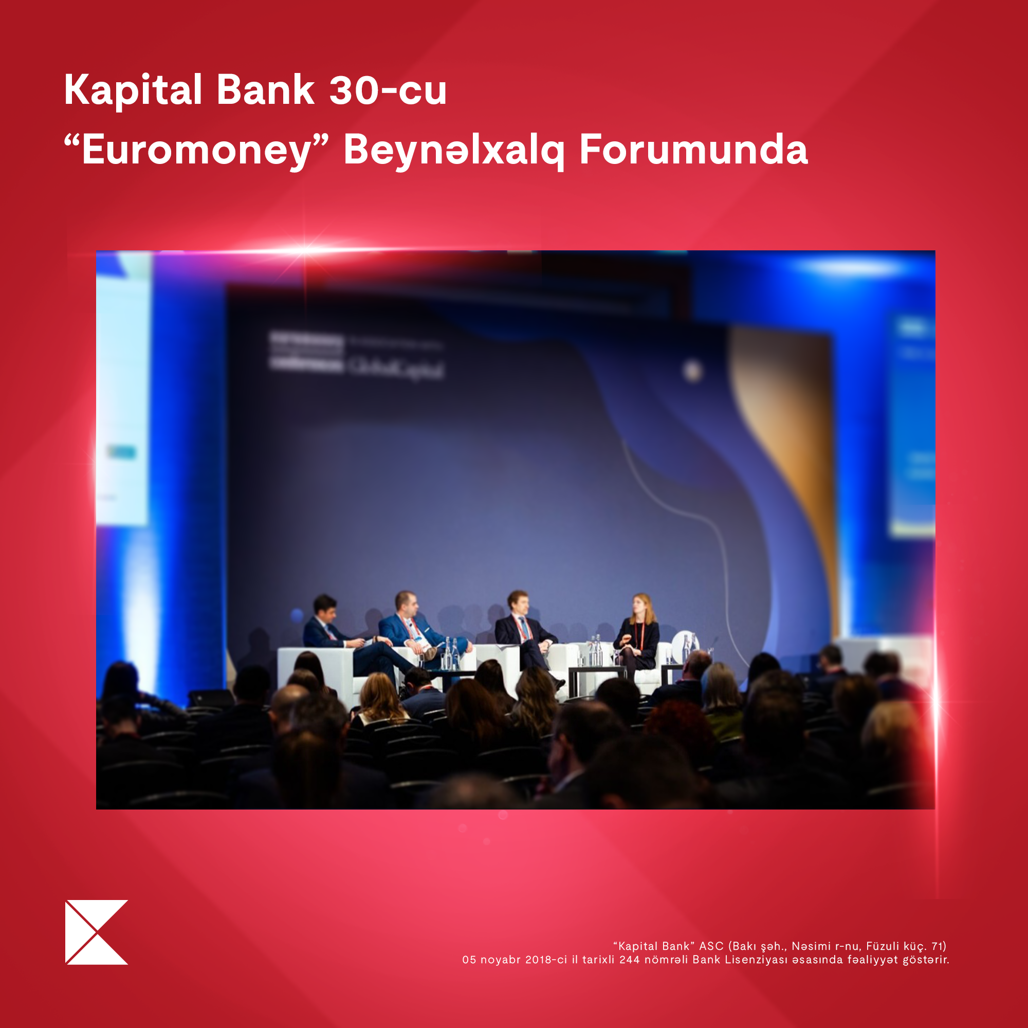 Kapital Bank на 30-м юбилейном Форуме Euromoney Центральной и Восточной Европы