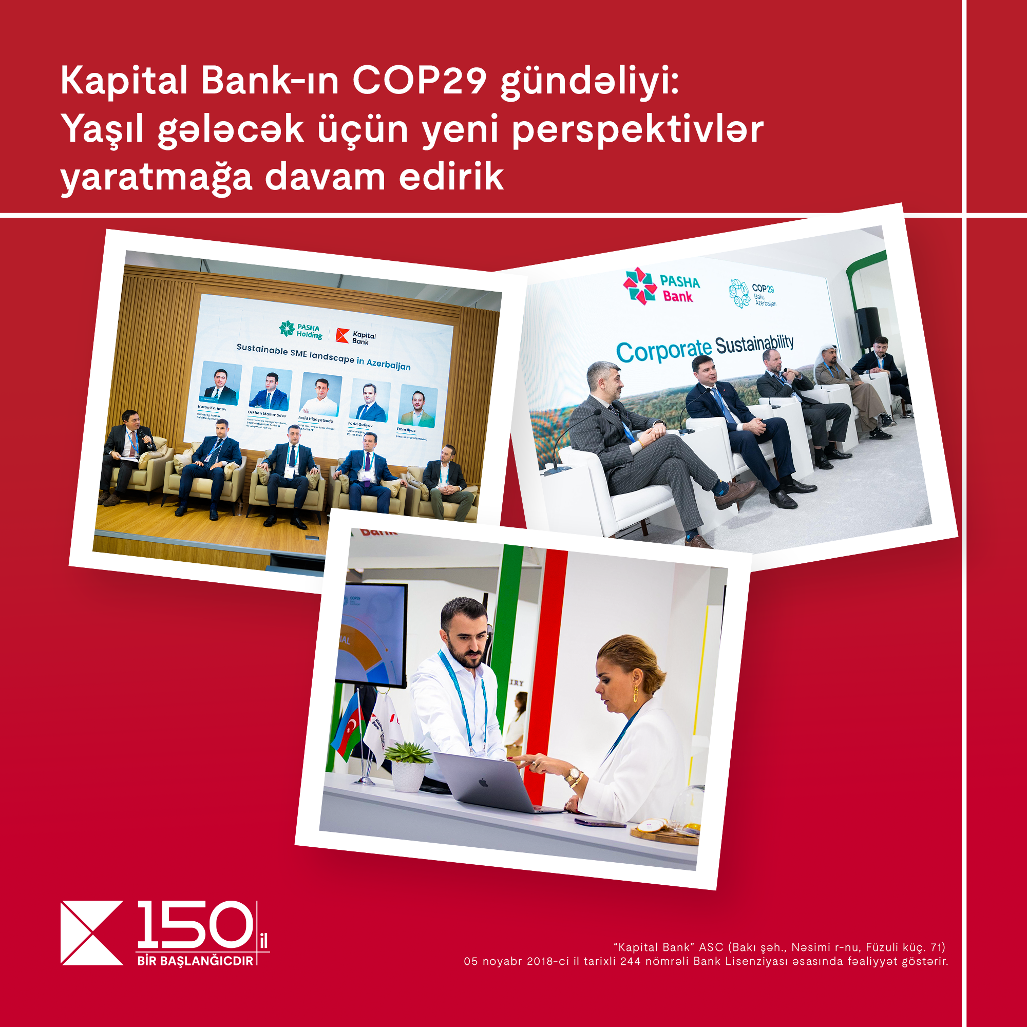 Повестка дня Kapital Bank на COP29