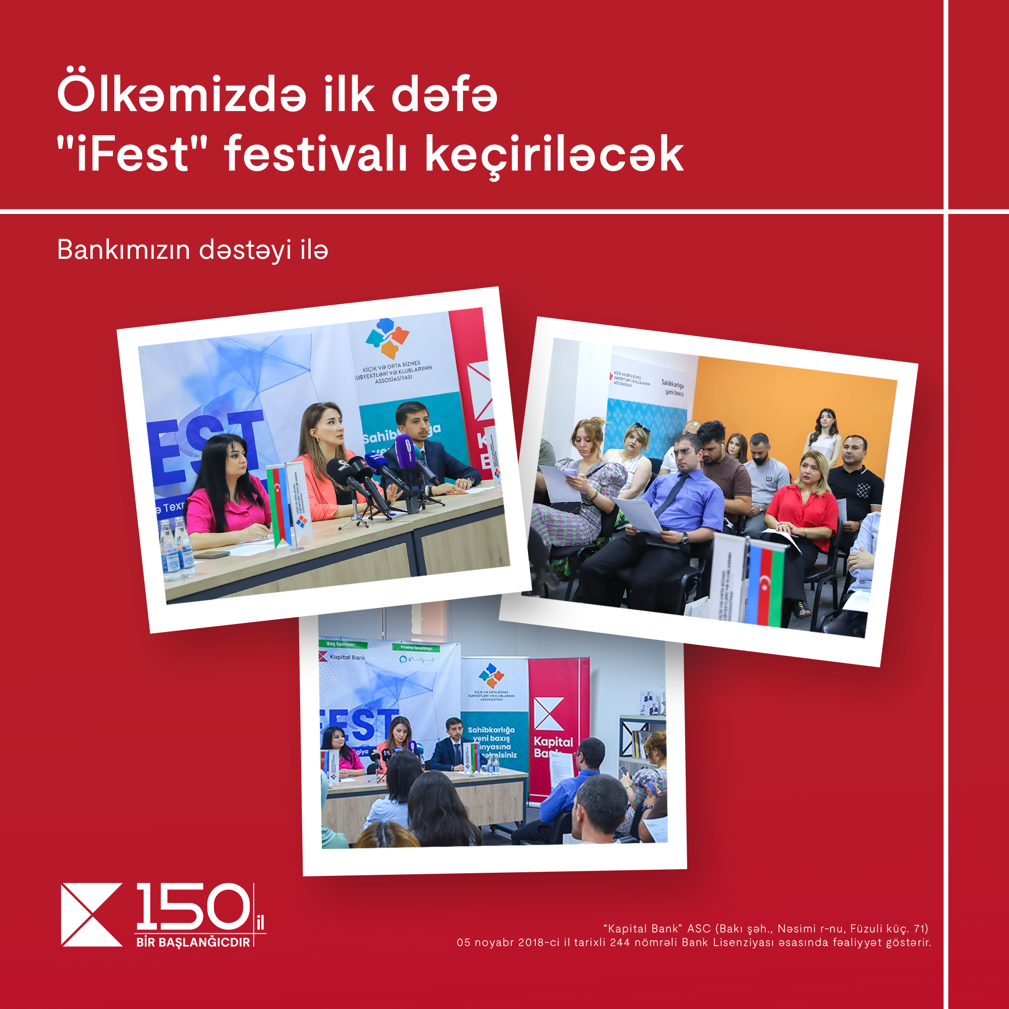 Texnologiya həvəskarlarına şad xəbər: Kapital Bank-ın dəstəyi ilə “iFest-İnnovasiya və Texnologiya” festivalı keçiriləcək