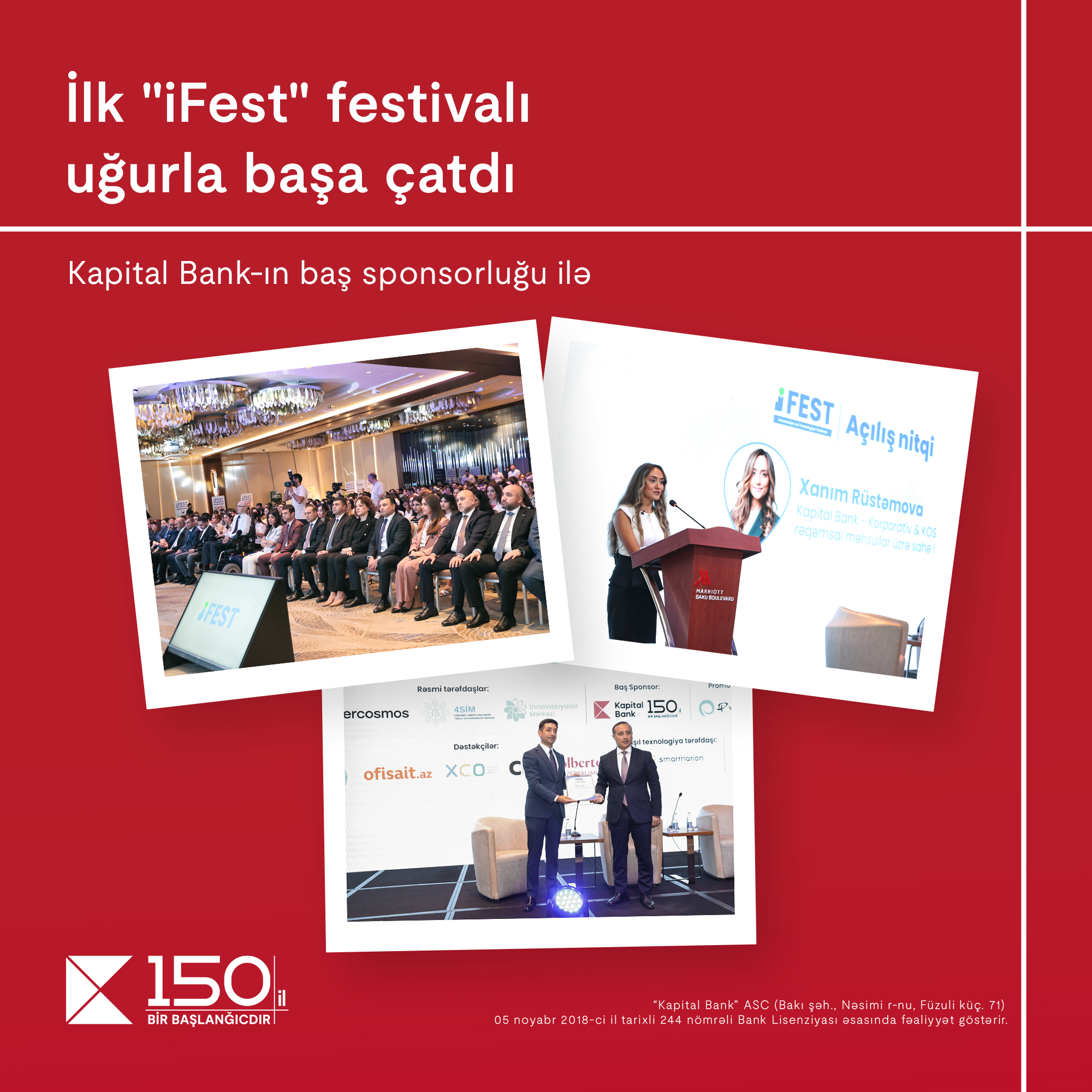 При генеральном спонсорстве Kapital Bank состоялся фестиваль «iFest-инновации и технологии»