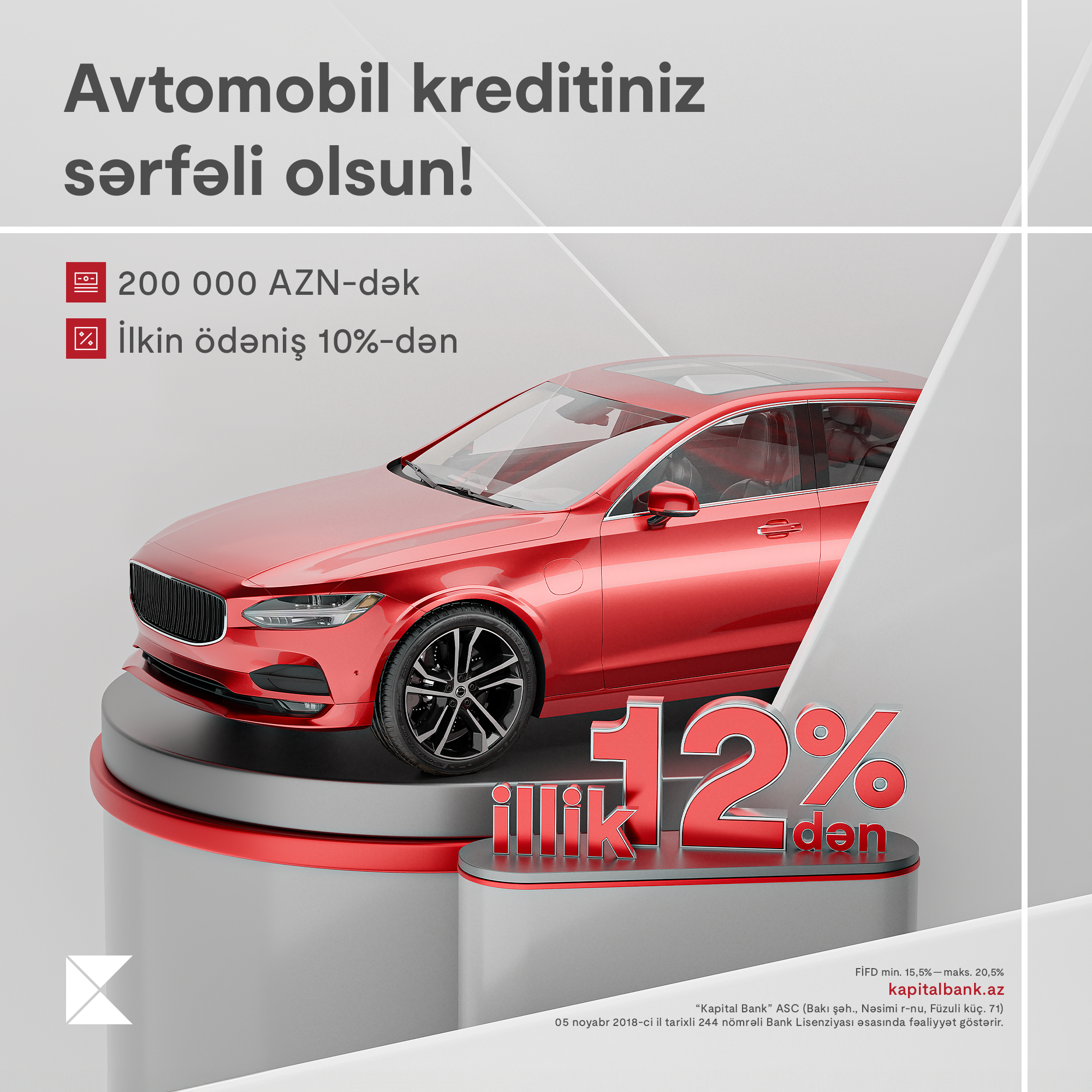 Kapital Bank-la avtomobil arzunuza çatmaq daha asandır