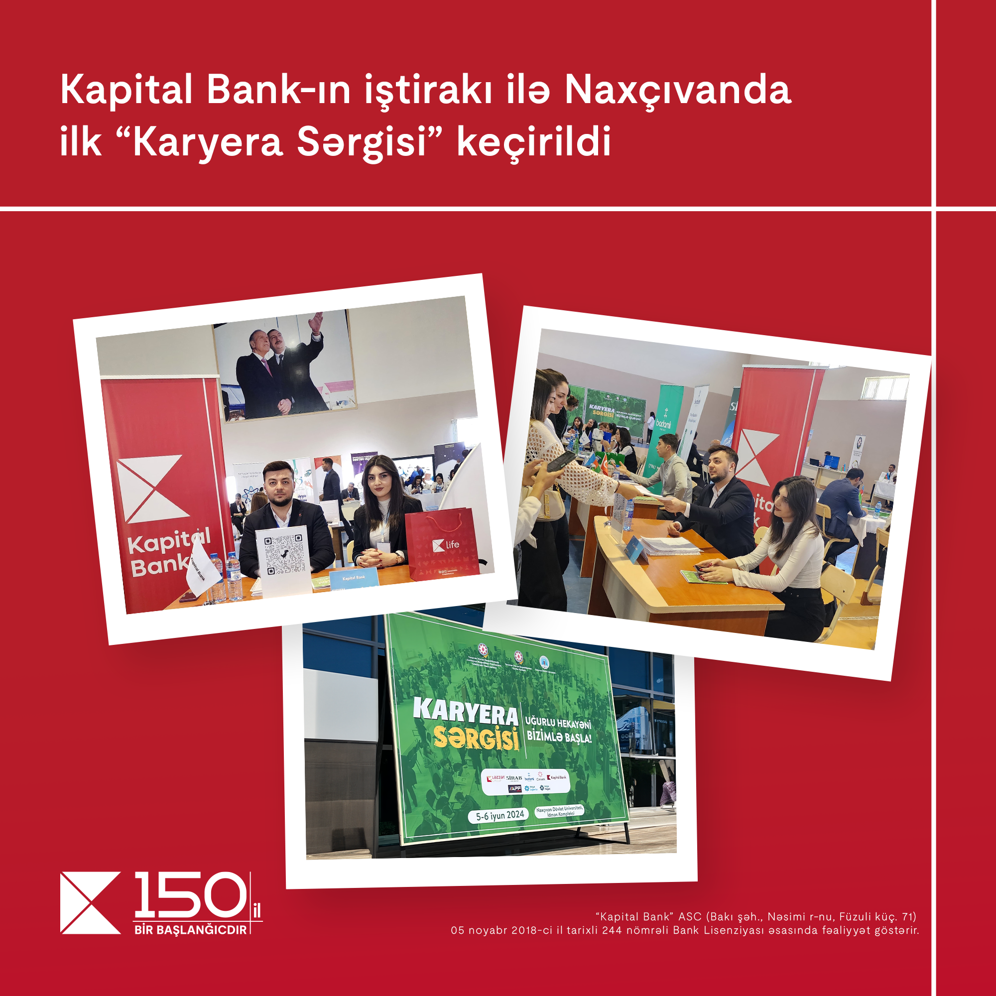 Kapital Bank-ın iştirakı ilə Naxçıvanda ilk “Karyera sərgisi” keçirildi