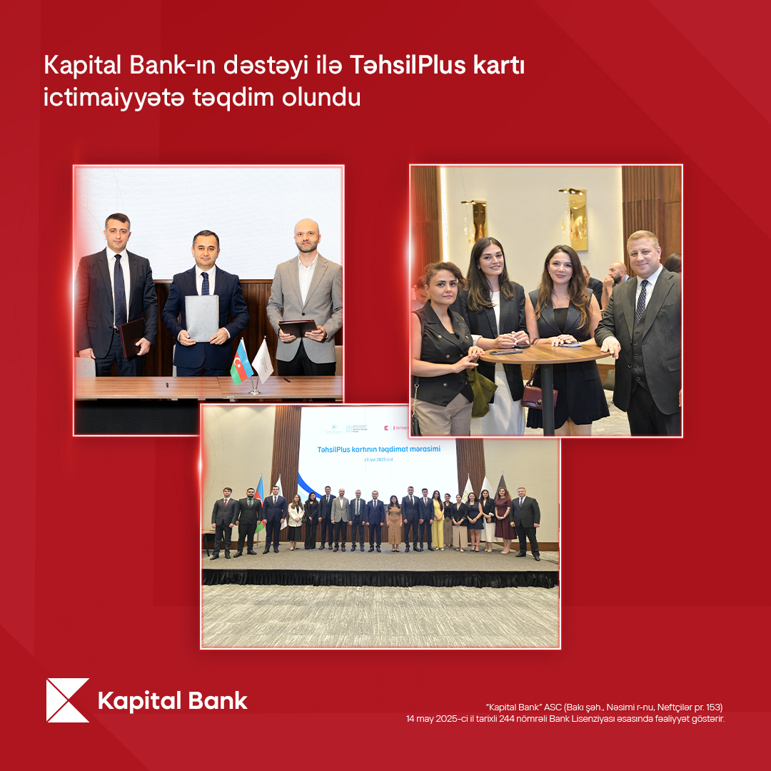 With the support of Kapital Bank, the multifunctional TəhsilPlus card for education workers was presented to the public