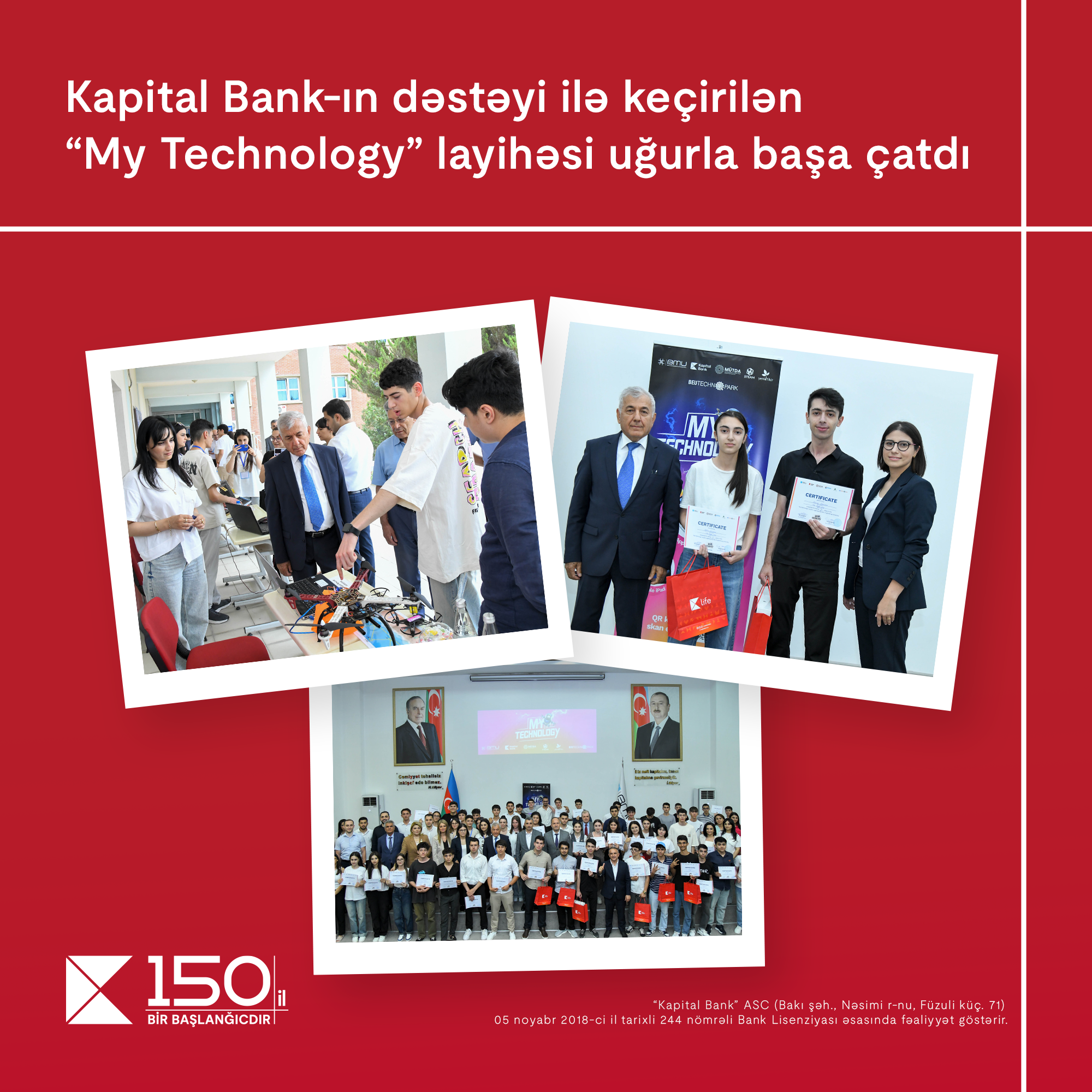 “My Technology” competition successfully completed with the support of Kapital Bank